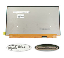 Матриця 14.0" B140ZAN01.2 (3840*2160, 40pin(eDP, IPS), LED, SLIM(без планок та вушок), матова, роз'єм справа внизу) для ноутбука NBB-128576