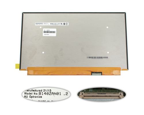 Матриця 14.0" B140ZAN01.2 (3840*2160, 40pin(eDP, IPS), LED, SLIM(без планок та вушок), матова, роз'єм справа внизу) для ноутбука NBB-128576