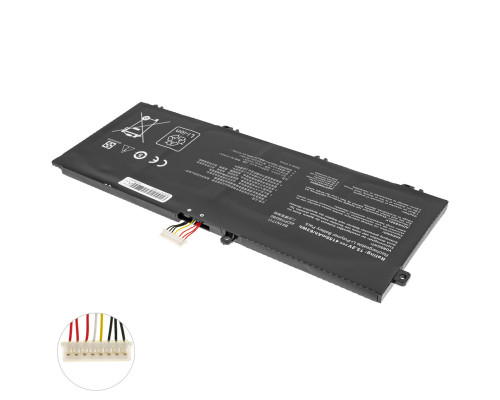 Батарея для ноутбука ASUS B41N1711 (Кабель 25мм! ROG Strix: GL503VM, GL503VD, GL703VD, GL703VM series) 15.2V 4150mAh 63Wh Black NBB-128680