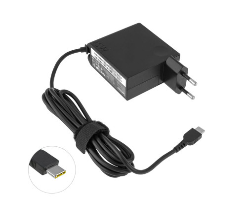 Оригінальний блок питания для ноутбука LENOVO USB-C 45W (20V/2.25A, 15V/3A, 12V/3A, 9V/3A, 5V2A), USB3.1/Type-C/USB-C, квадратний, Black