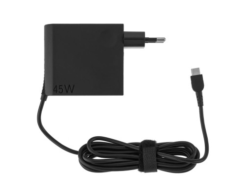 Оригінальний блок питания для ноутбука LENOVO USB-C 45W (20V/2.25A, 15V/3A, 12V/3A, 9V/3A, 5V2A), USB3.1/Type-C/USB-C, квадратний, Black