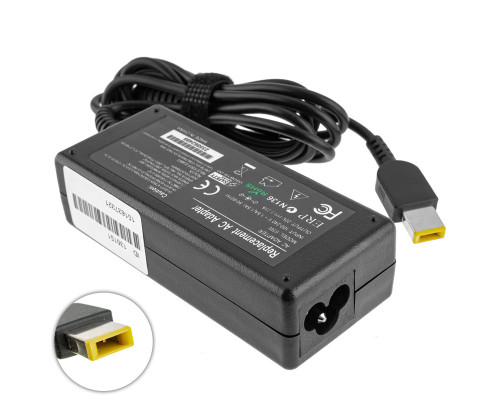 Блок живлення для ноутбука LENOVO 20V, 3.25A, 65W, USB+pin (Square 5 Pin DC Plug), (Replacement AC Adapter) black (без кабеля!) NBB-130151