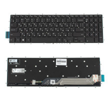 Клавіатура для ноутбука DELL (Inspiron: 7566, 7567) rus, black, без кадру, підсвічування клавіш (оригінал) NBB-132407