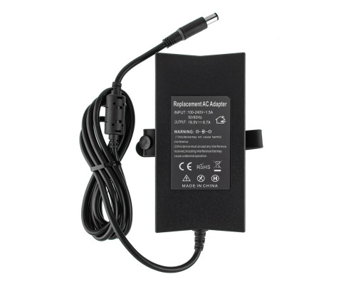 Блок живлення для ноутбука DELL SLIM 19.5V, 6.7A, 130W, 7.4*5.0-PIN, 3 hole, (Replacement AC Adapter) black (без кабелю!) NBB-133549