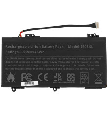 Батарея для ноутбука HP SE03XL (Pavilion 14-AL, 14-AL000, 14-AL100 series) 11.55V 46Wh Black NBB-134019