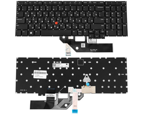 Клавіатура для ноутбука LENOVO (ThinkPad: E16 Gen 1) rus, black, без фрейму