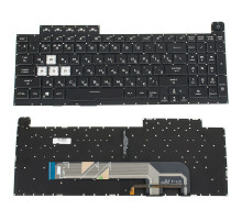 Клавіатура для ноутбука ASUS (FA506, FX506 series) rus, black, без фрейма, підсвічування клавіш(RGB)