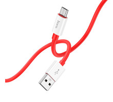 Кабель USB Hoco X87 Magic silicone Micro Колір Червоний 6931474783233