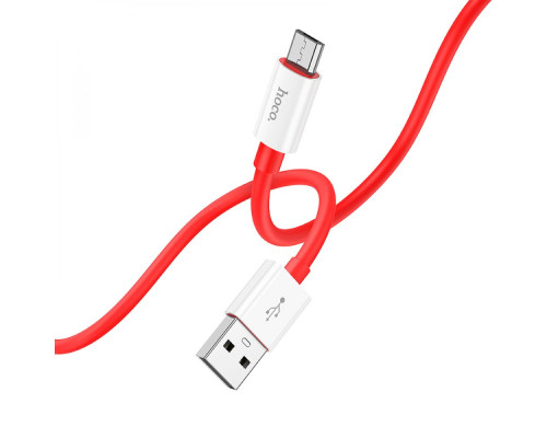 Кабель USB Hoco X87 Magic silicone Micro Колір Червоний
