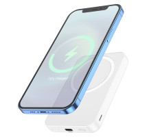 Універсальна Мобільна Батарея Power Bank Hoco J109 PD20W Easy Wireless Fast Charging 5000mAh Колір Білий 6931474791368