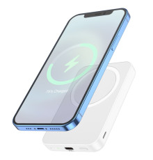 Універсальна Мобільна Батарея Power Bank Hoco J109 PD20W Easy Wireless Fast Charging 5000mAh Колір Білий 6931474791368