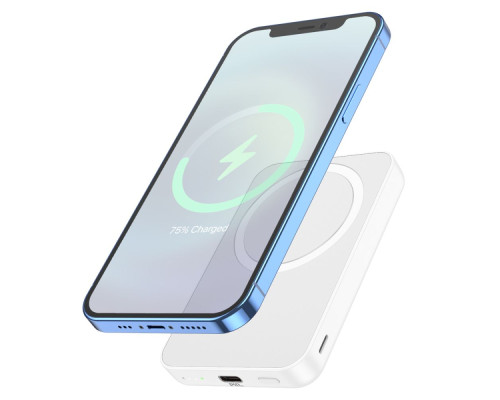 Універсальна Мобільна Батарея Power Bank Hoco J109 PD20W Easy Wireless Fast Charging 5000mAh Колір Білий 6931474791368