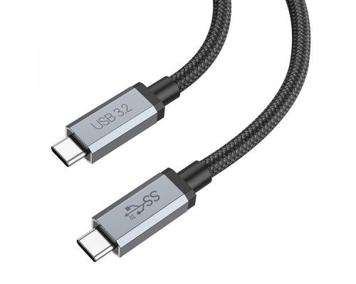 Кабель USB Hoco US06 USB3.2 20Gbps 100W 4K 60Hz Type C to Type C Колір Чорний