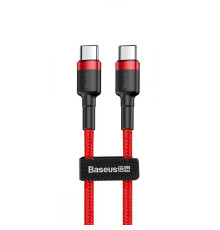 Кабель Baseus Cafule Type-C to Type-C PD 2.0 60W (1m) red