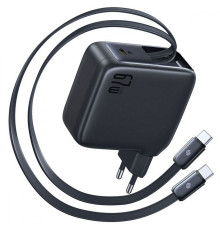 МЗП Baseus EnerCore CJ21 Fast Charger with Dual Retractable Cables 67W (3 Type-C) black 2003000335040 6932172697167