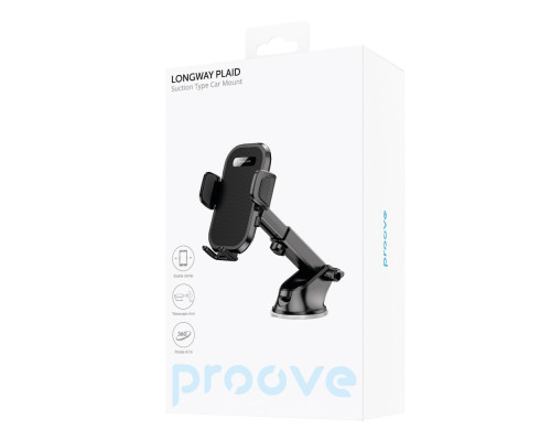 Тримач в машину Proove Longway Plaid Suction Type Car Mount black