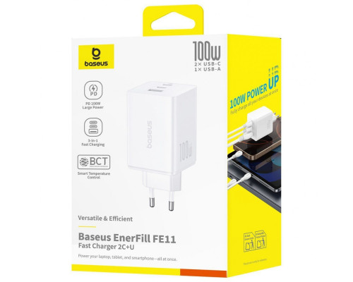 МЗП Baseus EnerFill FE11 Fast Charger 100W ( 2Type-C+USB ) black 2003000315677 6932172690632