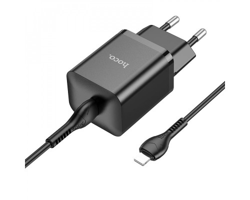 МЗП Hoco N27 Innovative 20W (1 Type-C) + Кабель Type-C to Lightning black