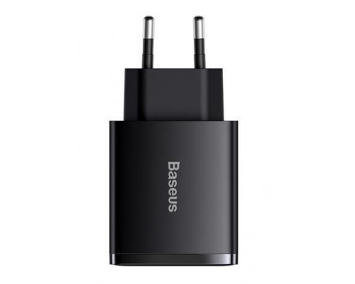 МЗП Baseus Compact Quick Charger 30W QC+ PD (1Type-C + 2USB) black