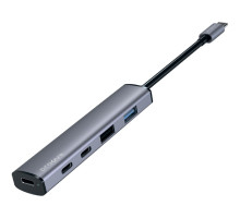 Type-C-Хаб Proove Arc Link 5 in 1 (2*USB + 3*Type-C) silver 2003000318180 6901112136486