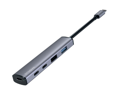Type-C-Хаб Proove Arc Link 5 in 1 (2*USB + 3*Type-C) silver 2003000318180 6901112136486