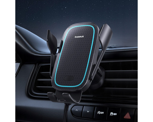 Автомобільний тримач з Бездротовим ЗП Baseus Milky Way Pro 15W black 2001001476151 6932172635923