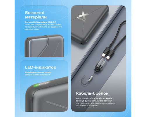 Портативна Батарея Proove X-Core 22.5W 10000mAh purple 2003000288667 6901114524625