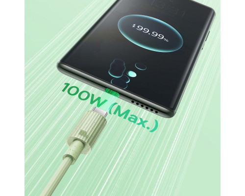 Кабель Baseus Habitat Series Fast Charging USB to Type-C 100W (1m) green