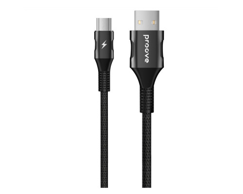 Кабель Proove Braided Scout Micro USB 2.4A (1m) black