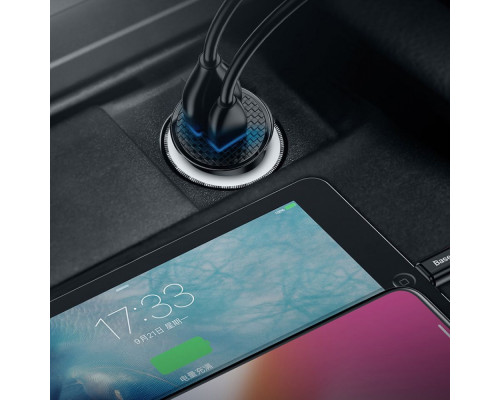 АЗП Baseus Circular Plastic PD3.0 QC 4.0 + 30W USB + Type-C white