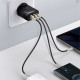 МЗП Baseus Compact Quick Charger 30W QC+ PD (1Type-C + 2USB) black