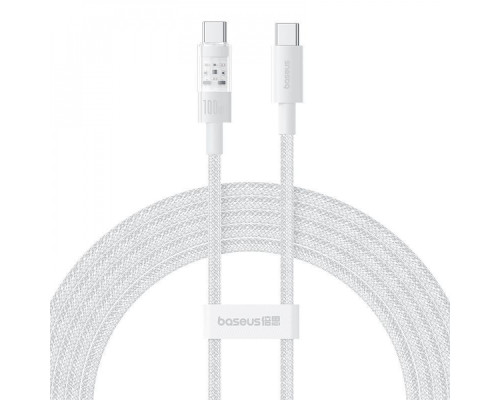 Кабель Baseus Gem Fast-Charging Type-C to Type-C 100W 2m white 2003000163834 6932172658786