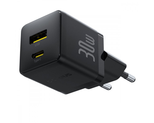 МЗП Baseus Palm Fast Charger Type-C+USB 30W (With Cable Type-C to Type-C 60W 1m) white 2003000211078 6932172677336