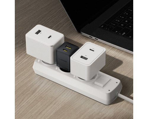 МЗП Baseus Palm Fast Charger Type-C+USB 30W (With Cable Type-C to Type-C 60W 1m) white 2003000211078 6932172677336