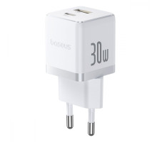 МЗП Baseus Palm Fast Charger Type-C+USB 30W (With Cable Type-C to Type-C 60W 1m) white 2003000211078 6932172677336