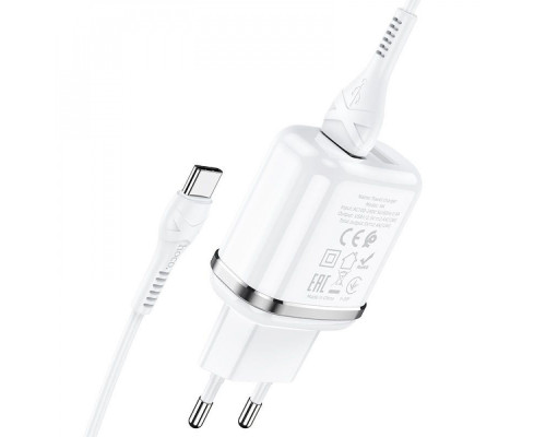 МЗП Hoco N4 Aspiring + Cable (Type-C) 2.4A 2USB white