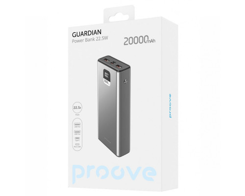 Портативна Батарея Proove Guardian 22.5W 20000mAh metal gray