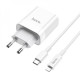 МЗП Hoco C80A Rapido + Cable (Type-C to Lightning) 20W PD+QC3.0 Type-C + USB white