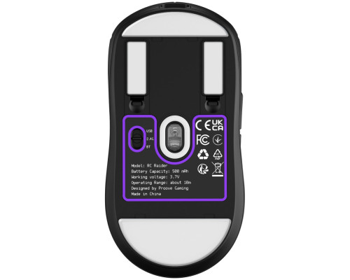 Бездротова ігрова миша Proove Gaming RC Raider 8K white/purple 2003000315653 6901111942538
