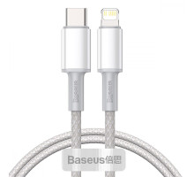 Кабель Baseus High Density Braided Type-C to Lightning PD 20W (1m) white 2001000420414 6953156231924