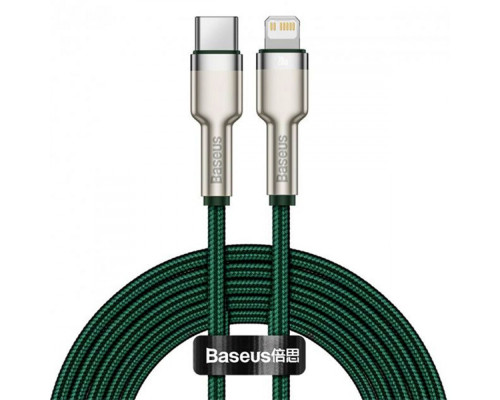 Кабель Baseus Cafule Metal Type-C to Lightning PD 20W (2m) green