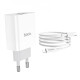 МЗП Hoco C80A Rapido + Cable (Type-C to Lightning) 20W PD+QC3.0 Type-C + USB white