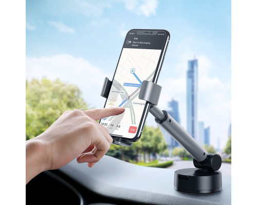 Автомобільний тримач Baseus Simplism Gravity Car Mount With Suction Base silver