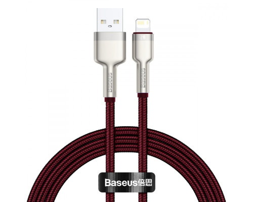 Кабель Baseus Cafule Metal Lightning 2.4A (2m) red