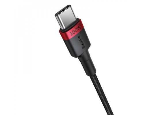 Кабель Baseus Cafule Charging Type-C to Type-C 100W 1м (2pcs) gray/red 2003000163865 6932172657451