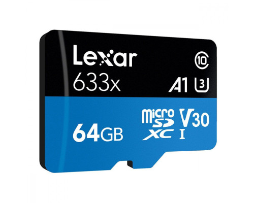 Накопичувач Micro SDXC Card LEXAR 633x (Class 10 UHS-I U3) 64GB