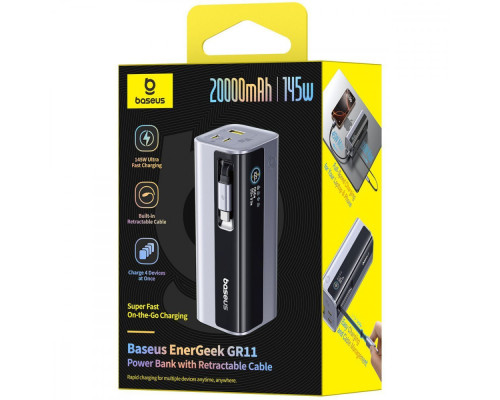 Портативна Батарея Baseus EnerGeek 145W 20000mAh gray 2003000273922 6932172691738