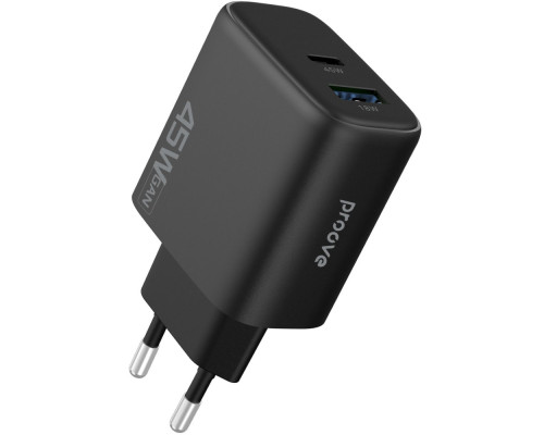 МЗП Proove Silicone Power 2 45W (Type-C+USB) black 2003000320107 6901112697468