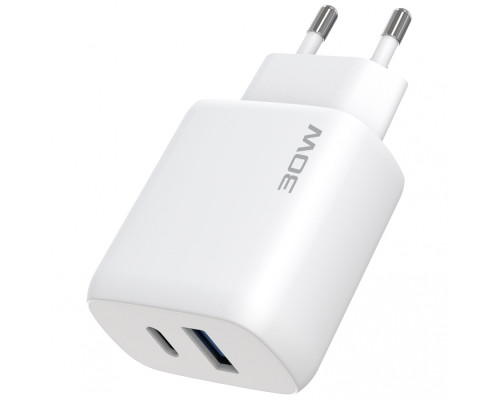 МЗП Proove Silicone Power 2 30W (Type-C + USB) + Cable Type-C to Type-C (1m) white 2003000238594 6901114194460