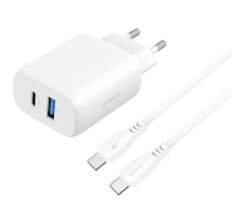 МЗП Proove Silicone Power 2 30W (Type-C + USB) + Cable Type-C to Type-C (1m) white 2003000238594 6901114194460